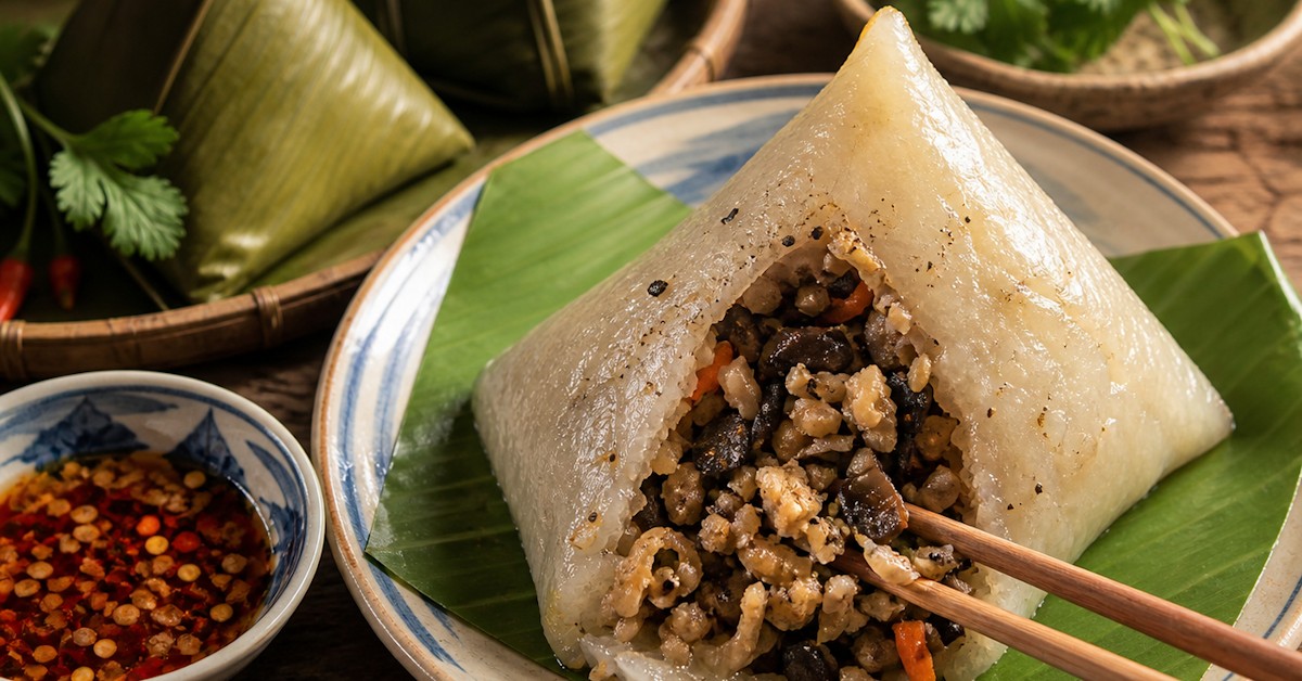 Bánh giò chay đặc biệt Vinachay, vỏ dẻo nhân nấm, giao tận nhà